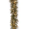 Christmas Central 9’ Pre-Lit Glittery Bristle Pine Christmas Garland, LED Lights -Ornaments Store dnat gb3 319 9a 1 41598.1631812954