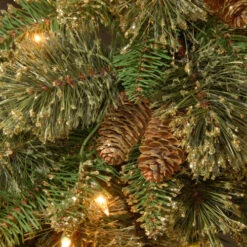 Christmas Central 9' X 10" Pre-Lit Pinecones And Glitter Artificial Christmas Garland, Clear Lights 7 Christmas Central 9' X 10" Pre-Lit Pinecones And Glitter Artificial Christmas Garland, Clear Lights -Ornaments Store dnat glb1 300 9a 1 3 08648.1587645160
