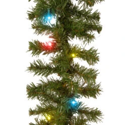 Christmas Central 9' X 10” Pre-Lit Kincaid Spruce Artificial Christmas Garland, Multicolor Lights -Ornaments Store dnat kcdr 9brlo 1 2 49040.1670489770