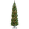 Christmas Central 7’ Pre-lit Kingswood Fir Pencil Artificial Christmas Tree, Multicolor Lights -Ornaments Store dnat kw7 313 70 01 87500.1663860511