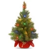 Christmas Central 2' Pre-Lit Potted Majestic Fir Full Artificial Christmas Tree, Multicolor LED Lights 1 Christmas Central 2' Pre-Lit Potted Majestic Fir Full Artificial Christmas Tree, Multicolor LED Lights -Ornaments Store dnat mj3 24bgrlo b1 1 25898.1663688864