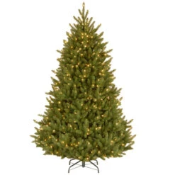 Christmas Central 7.5’ Pre-Lit Full Natural Fraser Fir Artificial Christmas Tree, Clear Lights