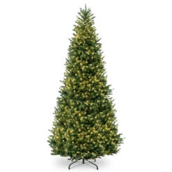 Christmas Central 10โ Pre-Lit Slim Natural Fraser Fir Artificial Christmas Tree, Clear Lights