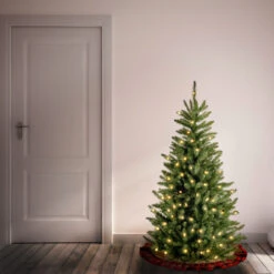Christmas Central 4.5’ Pre-Lit Natural Fraser Fir Slim Artificial Christmas Tree, Clear Lights -Ornaments Store dnat naffslh1 45lo 3 63402.1670489775