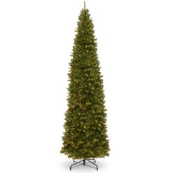 12’ Pre-lit North Valley Spruce Pencil Artificial Christmas Tree – Clear Lights