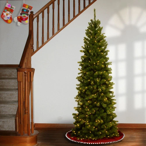 Christmas Central 7.5’ Pre-lit North Valley Spruce Pencil Artificial Christmas Tree – Clear Lights 6 Christmas Central 7.5’ Pre-lit North Valley Spruce Pencil Artificial Christmas Tree – Clear Lights - Image 4