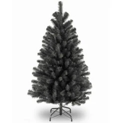Christmas Central 4.5’ Black North Valley Spruce Artificial Christmas Tree, Unlit