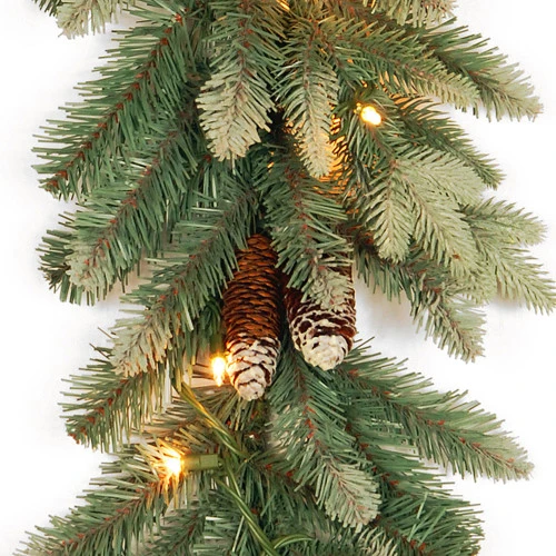 Christmas Central 9' X 12" Pre-Lit Copenhagen Spruce Artificial Christmas Garland, Clear Lights 5 Christmas Central 9' X 12" Pre-Lit Copenhagen Spruce Artificial Christmas Garland, Clear Lights - Image 3
