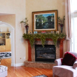 Christmas Central 6' Pre-Lit Downswept Douglas Fir Teardrop Artificial Christmas Garland, Clear Lights -Ornaments Store dnat pedd4 300 6t 1 2 49420.1664552535