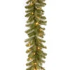 Christmas Central 9' X 12" Pre-Lit Downswept Douglas Fir Artificial Christmas Garland, White LED Lights -Ornaments Store dnat pedd8 312l 9a 1 1 84776.1665519924