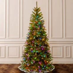 7.5’ Pre-Lit Dunhill Fir Slim Artificial Christmas Tree – Light Parade LED Lights -Ornaments Store dnat pedu7 r58 75 3 31485.1633194391