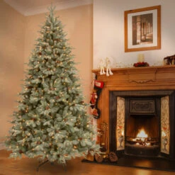 Christmas Central 7.5' Frosted Arctic Spruce Artificial Christmas Tree, Clear Lights 9 Christmas Central 7.5' Frosted Arctic Spruce Artificial Christmas Tree, Clear Lights -Ornaments Store dnat pefa1 307 75 4 51837.1664121080