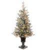 Christmas Central 4' Pre-Lit Slim Iceland Fir Artificial Entrance Christmas Tree, Clear Lights -Ornaments Store dnat peil2 306 40 1 54235.1587645168