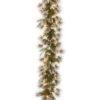 Christmas Central 9' X 10" Pre-Lit Liberty Pine Artificial Christmas Garland, Clear Lights