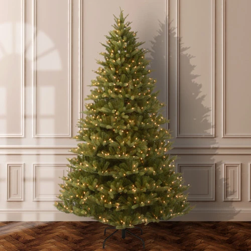 Christmas Central 7.5’ Pre-Lit Normandy Fir Artificial Christmas Tree, Clear Lights 4 Christmas Central 7.5’ Pre-Lit Normandy Fir Artificial Christmas Tree, Clear Lights - Image 2