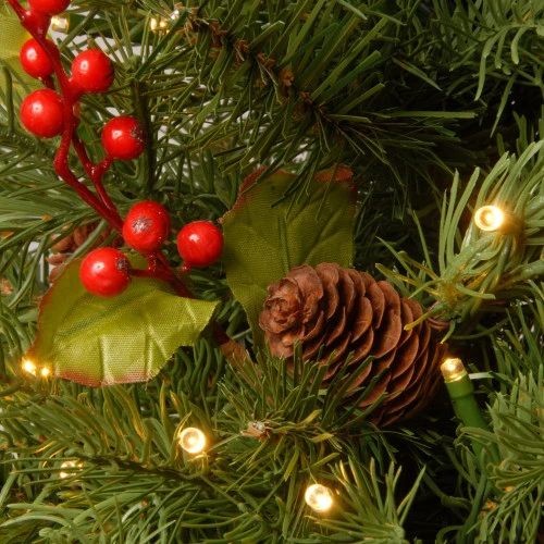 Christmas Central 2' Pre-lit Potted Nordic Spruce Artificial Christmas Tree, Warm White LED Lights 5 Christmas Central 2' Pre-lit Potted Nordic Spruce Artificial Christmas Tree, Warm White LED Lights - Image 3