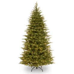 9’ Pre-Lit Medium Nordic Spruce Artificial Christmas Tree - Multicolor LED Lights