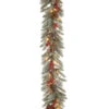 Christmas Central 9' X 12" Pre-Lit Snowy Bristle Berry Artificial Christmas Garland, Clear Lights -Ornaments Store dnat pesb3 300 9b 1 1 76949.1587645144