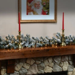 Christmas Central 9' X 12" Pre-Lit Snowy Artificial Christmas Garland - Multicolor LED Lights 6 Christmas Central 9' X 12" Pre-Lit Snowy Artificial Christmas Garland - Multicolor LED Lights -Ornaments Store dnat pesl3 315dk 9b 2 15693.1587645158