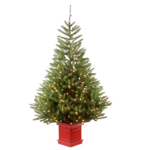 Christmas Central 6' Pre-Lit Potted Topeka Spruce Entrance Medium Artificial Christmas Tree, Clear Lights 3 Christmas Central 6' Pre-Lit Potted Topeka Spruce Entrance Medium Artificial Christmas Tree, Clear Lights