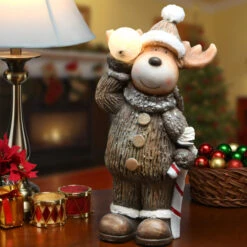 Christmas Central 19" LED Lighted Moose Christmas Tabletop Decoration -Ornaments Store dnat pg11 18b523 3 70155.1587645158