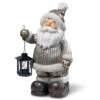 15.5" Gray And White Santa With Candle Holder Christmas Tabletop Decor -Ornaments Store dnat pg11 20083 67694.1587645158