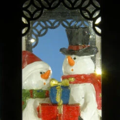 Christmas Central 15" LED Lighted Snowman Holding Wrapped Gifts Christmas Lantern -Ornaments Store dnat rac zhf03152 3 08759.1631811752
