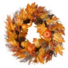 Christmas Central Maple Leaves And Pumpkins Halloween Wreath, Orange And Yellow 24-Inch -Ornaments Store dnat rahv 8857732w24 28862.1587645145