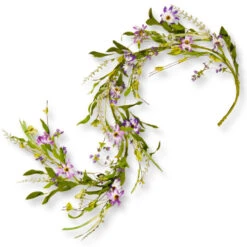 5’ Spring Purple Flower Artificial Garland
