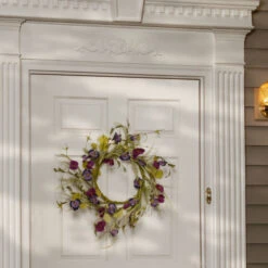 Floral Wreath With Poppy And Pansy- 22-Inch 9 Floral Wreath With Poppy And Pansy- 22-Inch -Ornaments Store dnat ras jxw9483 4 42813.1664380567