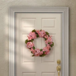 Christmas Central 24" Pink Hydrangea Wreath -Ornaments Store dnat ras sn191416 p1 4 35126.1631812638