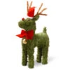 12" Green And Red Unlit Evergreen Reindeer Christmas Tabletop Decor -Ornaments Store dnat rd7 800 12 44320.1670489792