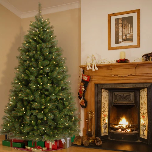 7.5 Ft. Rocky Ridge Medium Pine Tree With Clear Lights 6 7.5 Ft. Rocky Ridge Medium Pine Tree With Clear Lights - Image 4