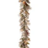 Christmas Central 9' X 12" Pre-Lit Snowy Bedford Pine Artificial Christmas Garland, Warm White LED Lights -Ornaments Store dnat sbe1 308 9b b1 1 64922.1670490064