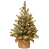 Christmas Central 2' Pre-lit Potted Snowy Concolor Fir Artificial Christmas Tree, White LED Lights -Ornaments Store dnat sr1 328 20 b1 1 01700.1587645073