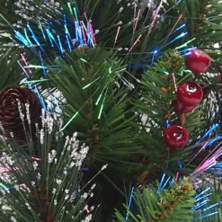 Christmas Central 18" Pre-Lit Full Crestwood Spruce Artificial Christmas Tree, Multicolor LED Lights -Ornaments Store dnat szcw7 126 18 1 2 24403.1587645072