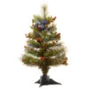 Christmas Central 2' Pre-Lit Crestwood Spruce Full Artificial Christmas Tree, Multicolor LED Lights -Ornaments Store dnat szcw7 126 20 1 1 79604.1587645073