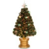 Christmas Central 3' Pre-lit Potted Double Bell Artificial Christmas Tree, Fiber Optic Lights -Ornaments Store dnat szfx7 165l 36 1 16021.1663860523