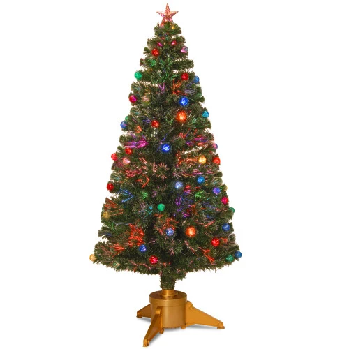 6' Pre-Lit Slim Fiber-Optic Artificial Fireworks Ornamented Christmas Tree - Multicolor LED Lights 3 6' Pre-Lit Slim Fiber-Optic Artificial Fireworks Ornamented Christmas Tree - Multicolor LED Lights