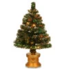3' Pre-Lit Medium Fiber-Optic Artificial Christmas Tree - Multicolor LED Lights