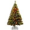 4' Pre-Lit Medium Fiber Optic Artificial Christmas Tree - Multicolor LED Lights -Ornaments Store dnat szrx7 159 48 1 45777.1587645143