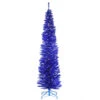 Christmas Central 7' Pre-Lit Slim Blue Tinsel Artificial Christmas Tree, White Lights -Ornaments Store dnat tt33 307 70 83101.1587645072