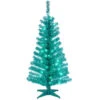 Christmas Central 4' Pre-Lit Medium Turquoise Blue Tinsel Artificial Christmas Tree - Clear Lights -Ornaments Store dnat tt33 314 40 1 78645.1587645072