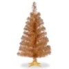 Christmas Central 3' Champagne Gold Tinsel Artificial Christmas Tree, Unlit -Ornaments Store dnat tt33 702 30 1 64898.1587644855
