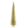 Christmas Central 9' Pencil Champagne Gold Tinsel Artificial Christmas Tree, Unlit -Ornaments Store dnat tt33 702 90 13944.1587644856