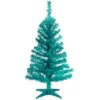 Christmas Central 3' Medium Turquoise Blue Pine Tinsel Artificial Christmas Tree, Unlit -Ornaments Store dnat tt33 714 30 1 1 39765.1587644856