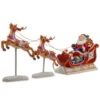 28.5" Pre-Lit Red Sleigh With Reindeer And Santa Tabletop Decor 1 28.5" Pre-Lit Red Sleigh With Reindeer And Santa Tabletop Decor -Ornaments Store dnatbg 19387ast 1 61133.1587645163