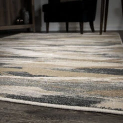 7' X 10' Gray And Beige Contemporary Area Throw Rug -Ornaments Store dorian209009208x11 7 72978.1664990321