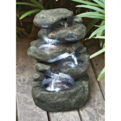 11" Waterfall Cascading Peaceful Garden Fountain