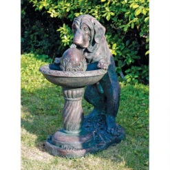 26.5" Dog Standing Drinking From Sculptural Fountain -Ornaments Store dotsc20ss10795 4 55627.1588362668